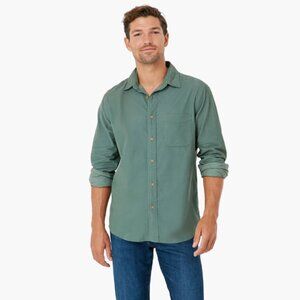 Faherty Corduroy Shirt Mens XL Green Tuckernuck Stretch Button Front Long Sleeve